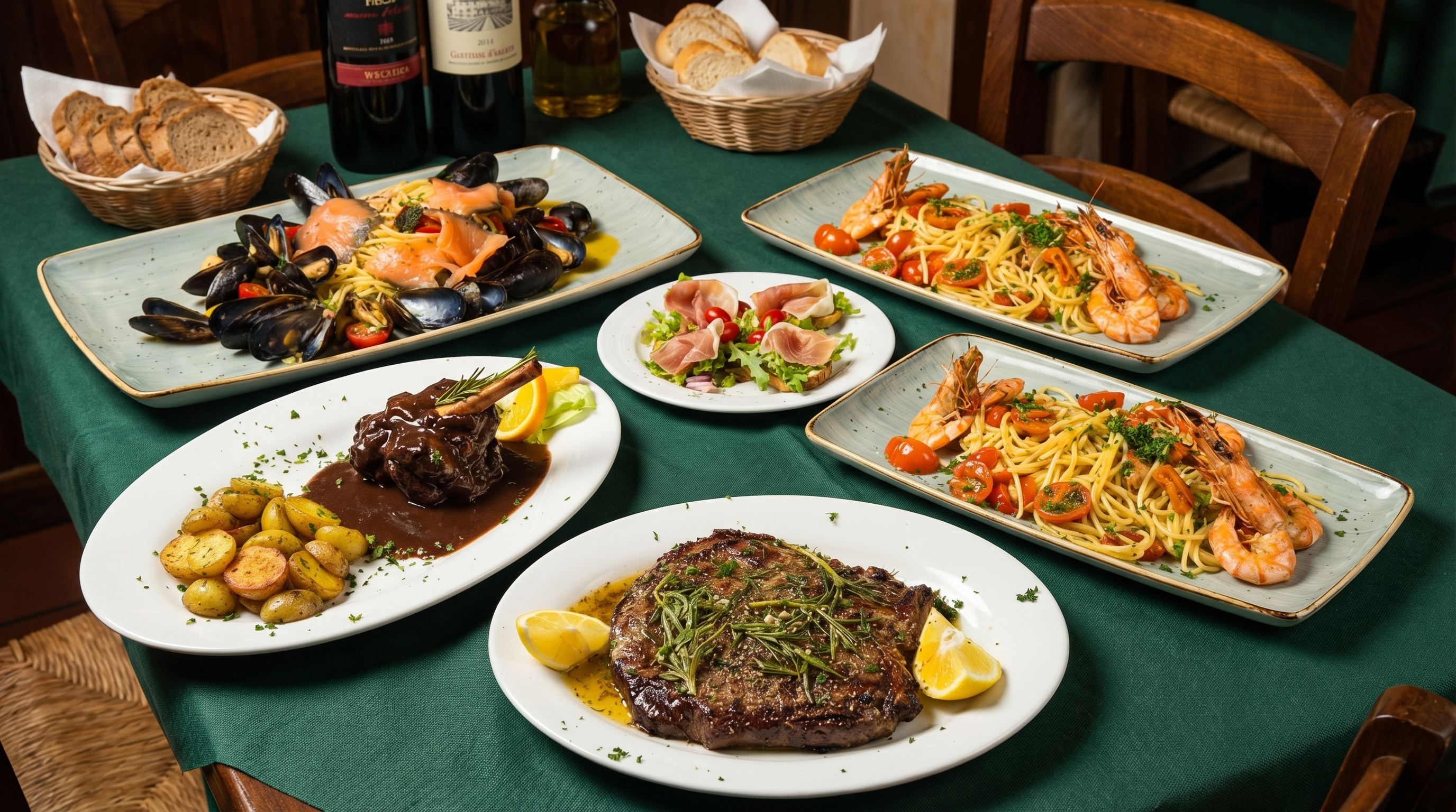 Warmes Ambiente in der Trattoria Alesa — derselbe Geist wie an unserem Tisch zu Hause.
